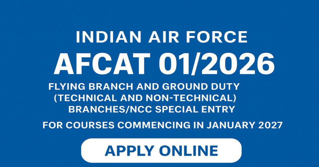 IAF AFCAT 01/2026 Recruitment 2025