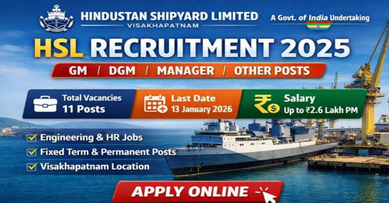 Hindustan Shipyard Limited Recruitment 2025