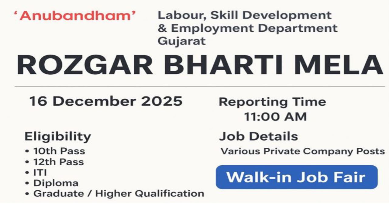Rozgar Bharti Mela Ahmedabad 2025