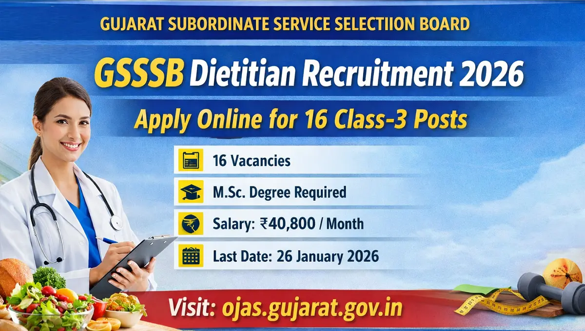 GSSSB Dietitian Recruitment 2026